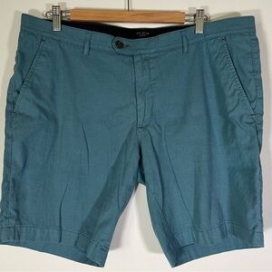 Ted Baker London mens Shorlid blue geo print chino shorts sz40 preppy classic